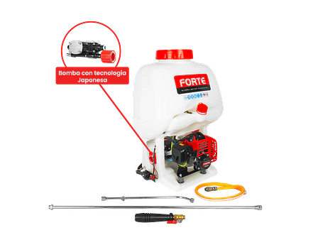 Fumigadora de Espalda a Gasolina 26cc 25L FORTE FWZ-25 Bomba Koshin 500 PSI - Foto 1 | aztools.co