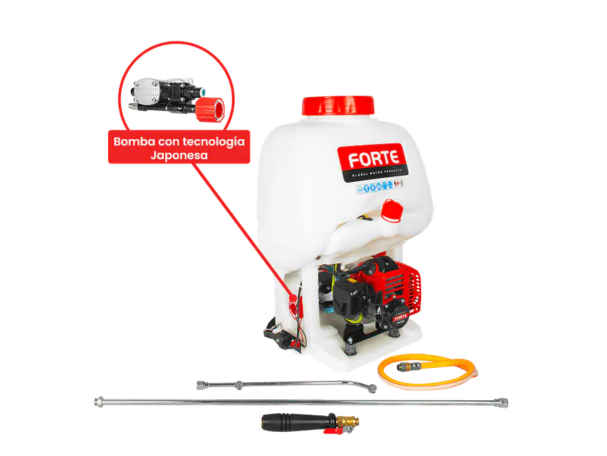 Fumigadora de Espalda a Gasolina 26cc 25L FORTE FWZ-25 Bomba Koshin 500 PSI - Foto 1 | aztools.co