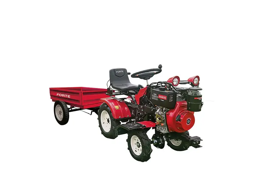 Mini tractor Motoazada con remolque FORTE FTD001-TR | 12 HP | Arranque Eléctrico - Envío a todo Colombia | aztools.co