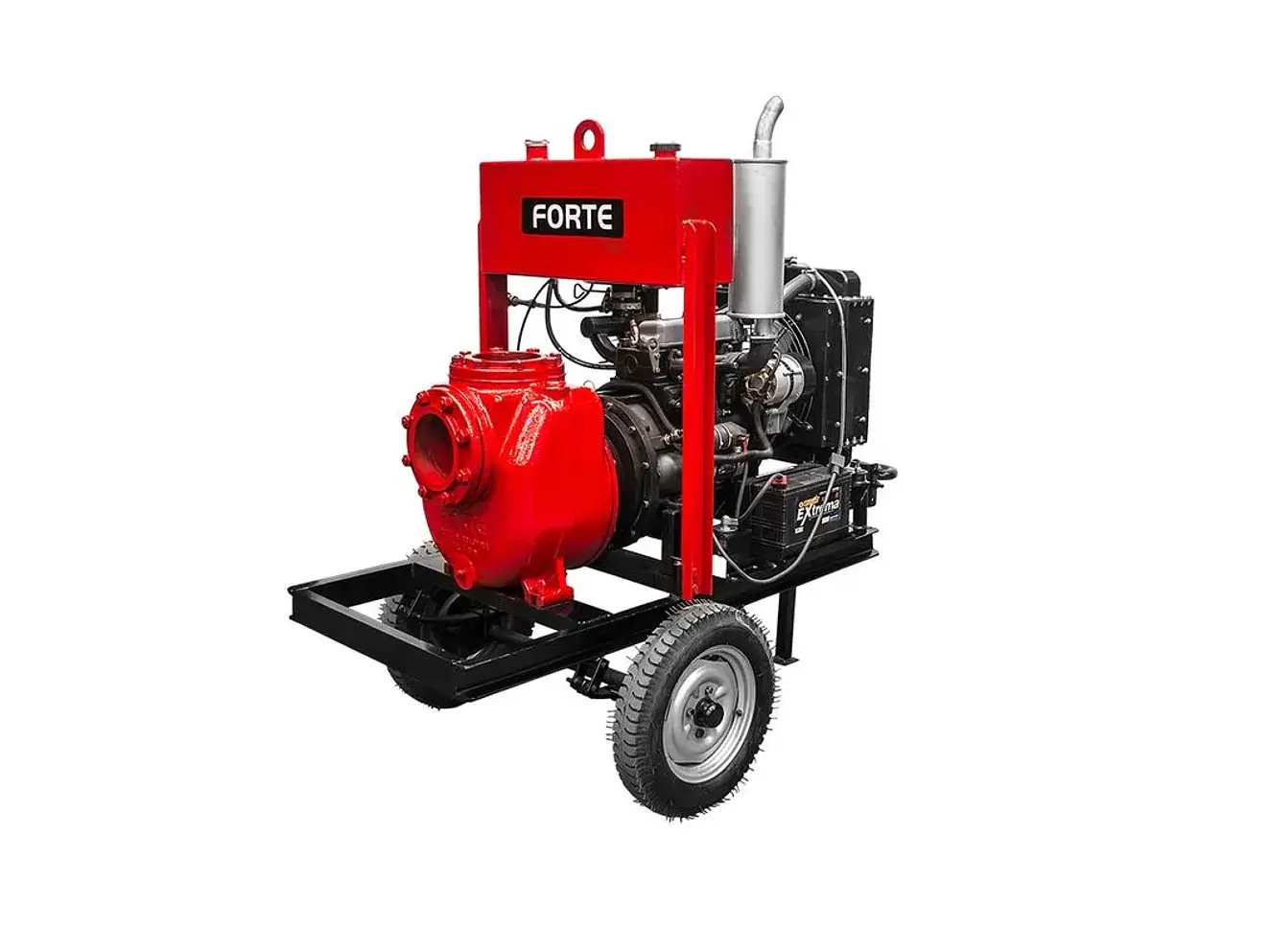 Motobomba Autocebante Diésel 18HP FORTE FD380 FL150-OO-18DF-T2 6”x6” Tráiler - Envío a todo Colombia | aztools.co
