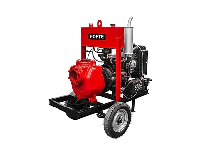 Motobomba Autocebante Diésel 18HP FORTE FD380 FL150-OO-18DF-T2 6”x6” Tráiler - Envío a todo Colombia | aztools.co