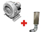 Blower Regenerativo 2HP MS-1500S-F 200 m³/h 220V Monofásico 32 kPa 2” - Miniatura 4 | aztools.co