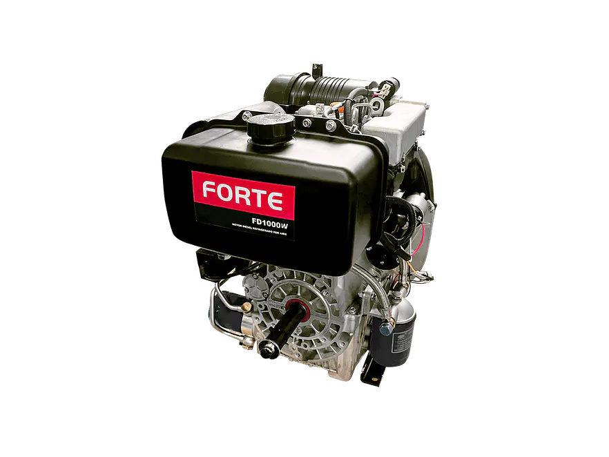 Motor Diésel Bicilíndrico 20HP FORTE FD1000W 997cc Eje Rosca 1 1/4” Arranque Eléctrico - Envío a todo Colombia | aztools.co