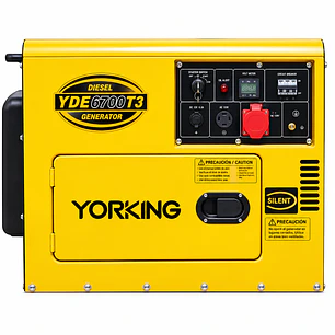 Planta Eléctrica Diésel Trifásica 7kVA YORKING YDE6700T3 Abierta