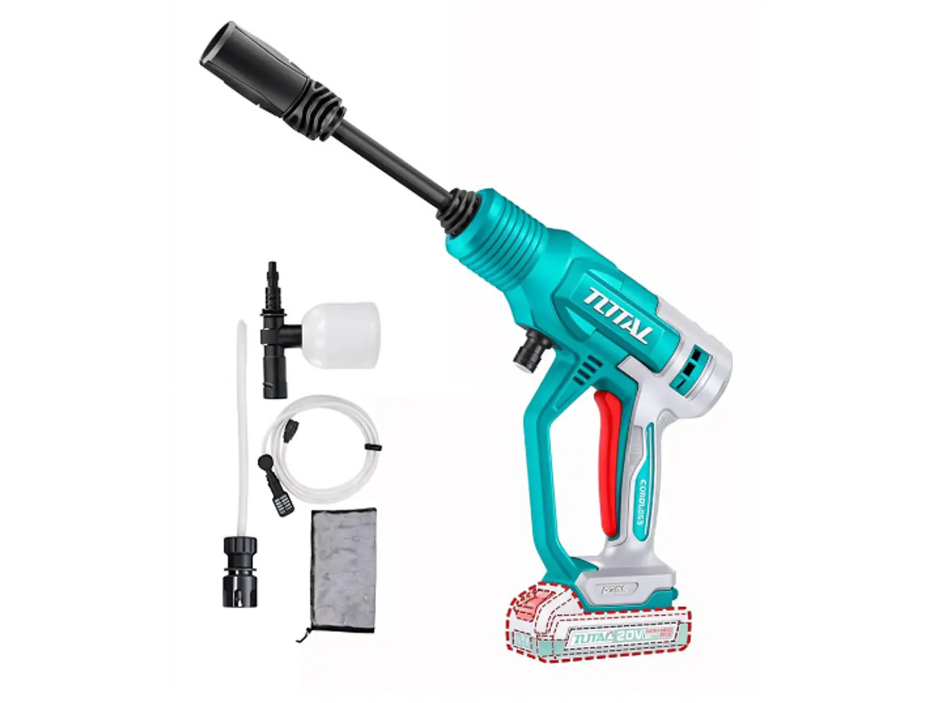 Hidrolavadora Inalámbrica 20V TOTAL TPWLI2036 Portátil 360 PSI Auto-Succión - Envío a todo Colombia | aztools.co