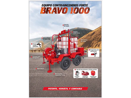 Motobomba de Alta Presión FORTE Bravo 1000 15HP Altura 155m 2”x2” Hierro - Foto 2 | aztools.co
