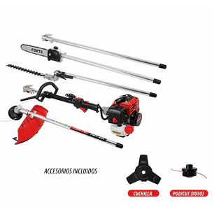 Guadañadora Multifuncional 3en1 FORTE FMT-45L 41.5cc 1.5kW Cortasetos Podadora