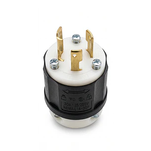 Clavija Industrial Media Vuelta Leviton 2611 NEMA L5-30P 30A 125V 2P 3W
