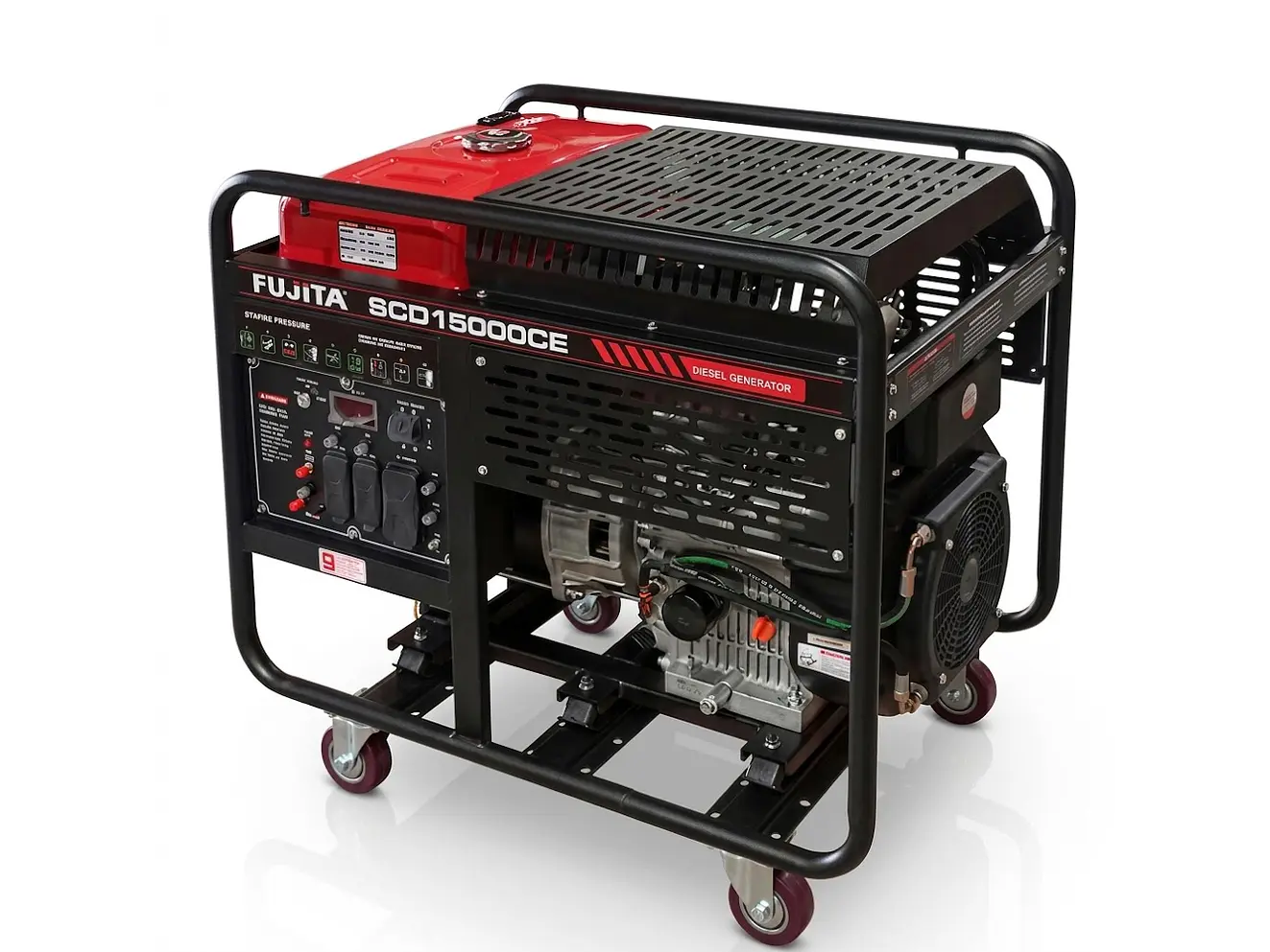 Planta Eléctrica Diésel 13 kVA (13kW) Fujita SCD15000CE 110V/220V - Foto 2 | aztools.co