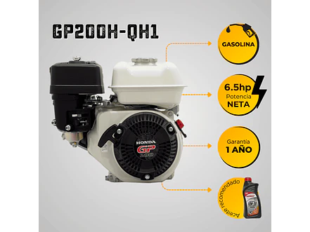 Motor a Gasolina Honda GP200H QH1 6.5HP 3600 RPM Eje Cuña 3/4” - Foto 5 | aztools.co