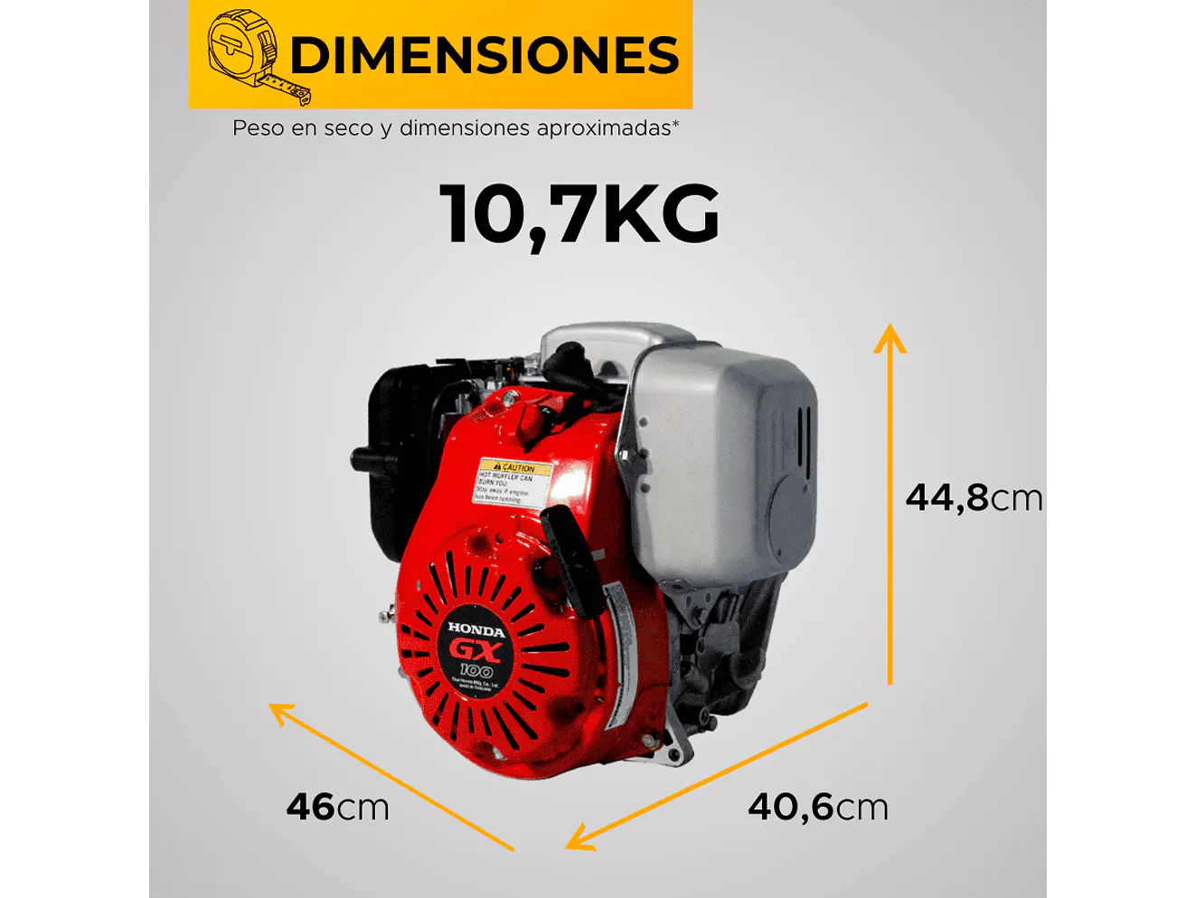 Motor a Gasolina Honda GX100RT KRA2 3HP Apisonador Embrague Centrífugo 78mm - Foto 5 | aztools.co