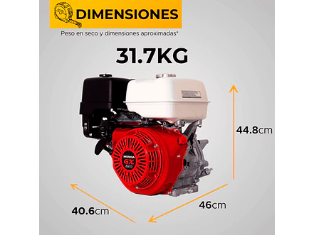 Motor a Gasolina Honda GX390H2 LH1 13HP 1800RPM Reductor Eje Cuña 25mm - Foto 6 | aztools.co