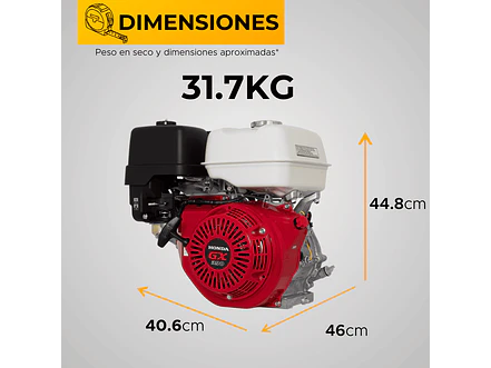 Motor a Gasolina Honda GX390H2 PX 13HP 3600RPM Eje Rosca 1” Alerta Aceite - Foto 6 | aztools.co