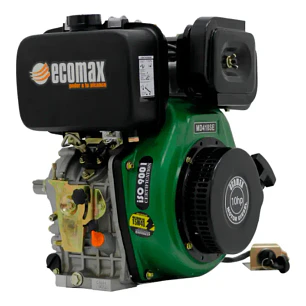 Motor Diésel Ecomax MD418SAE-L 10HP 1800RPM Reductor Arranque Eléctrico Eje 30mm