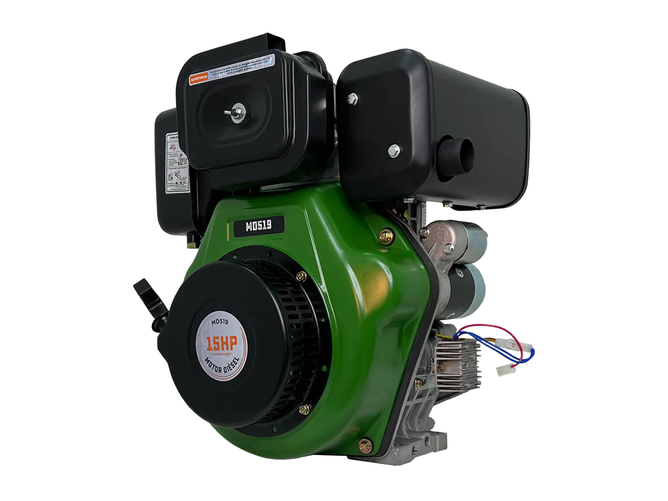 Motor Diésel Ecomax MD519QE-L 15HP 3600RPM Arranque Eléctrico Eje Cuña 1” - Foto 3 | aztools.co