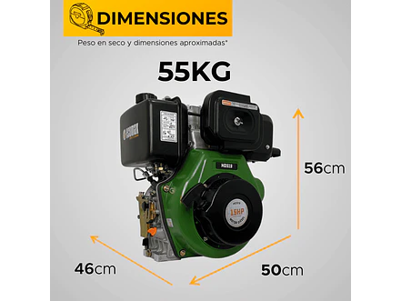 Motor Diésel Ecomax MD519P-L 15HP 3600RPM Eje Rosca 1” Filtro Doble - Foto 7 | aztools.co