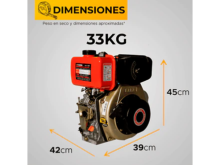 Motor Diésel Kama KM178F 6HP 3600RPM Eje Cuña 25mm Filtro Doble - Foto 7 | aztools.co
