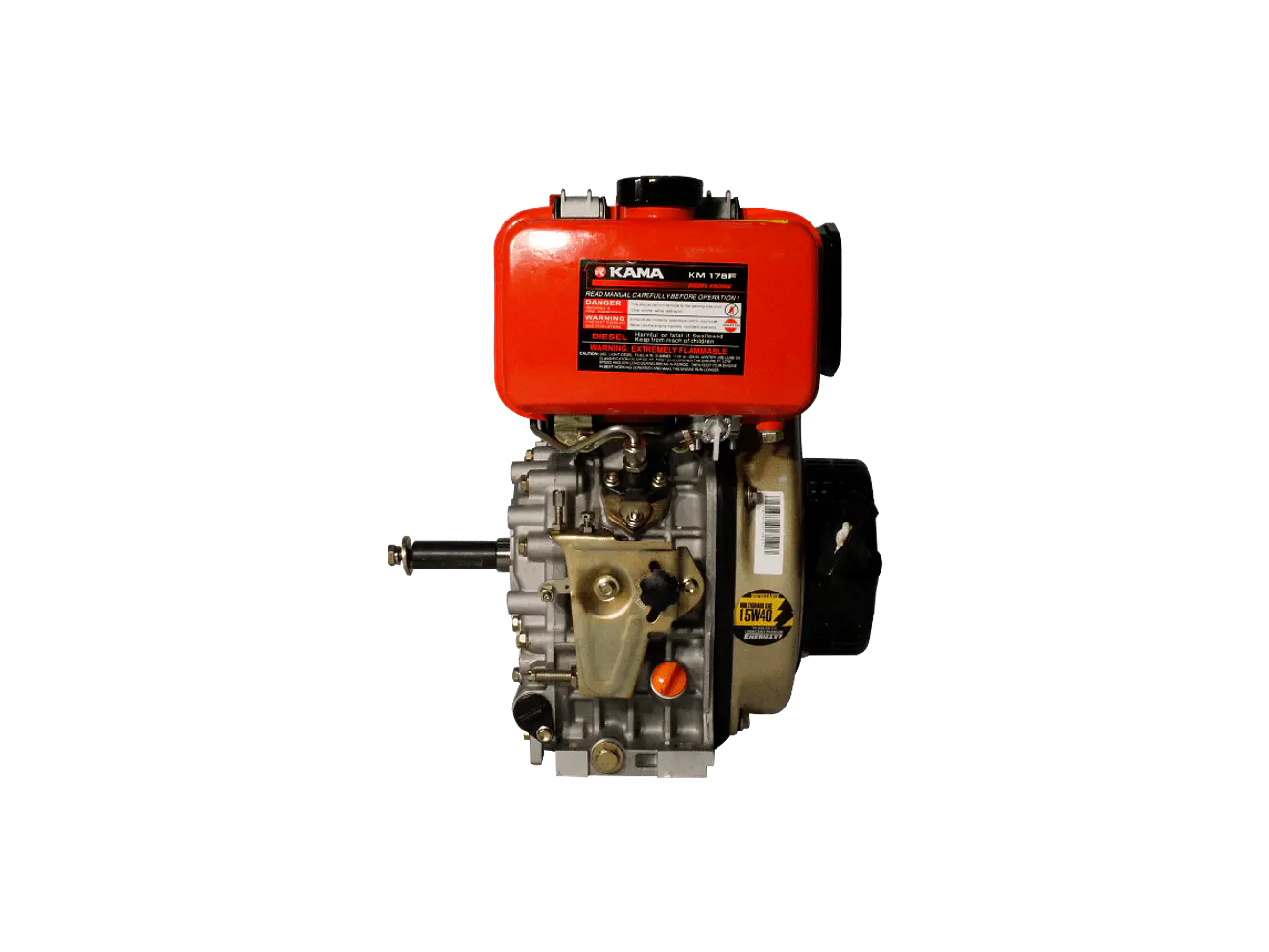 Motor Diésel Kama KM178F 6HP 3600RPM Eje Cuña 25mm Filtro Doble - Foto 2 | aztools.co