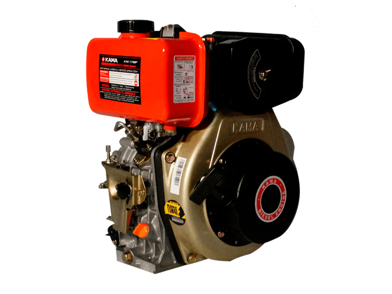Motor Diésel Kama KM178F 6HP 3600RPM Eje Cuña 25mm Filtro Doble - Foto 3 | aztools.co