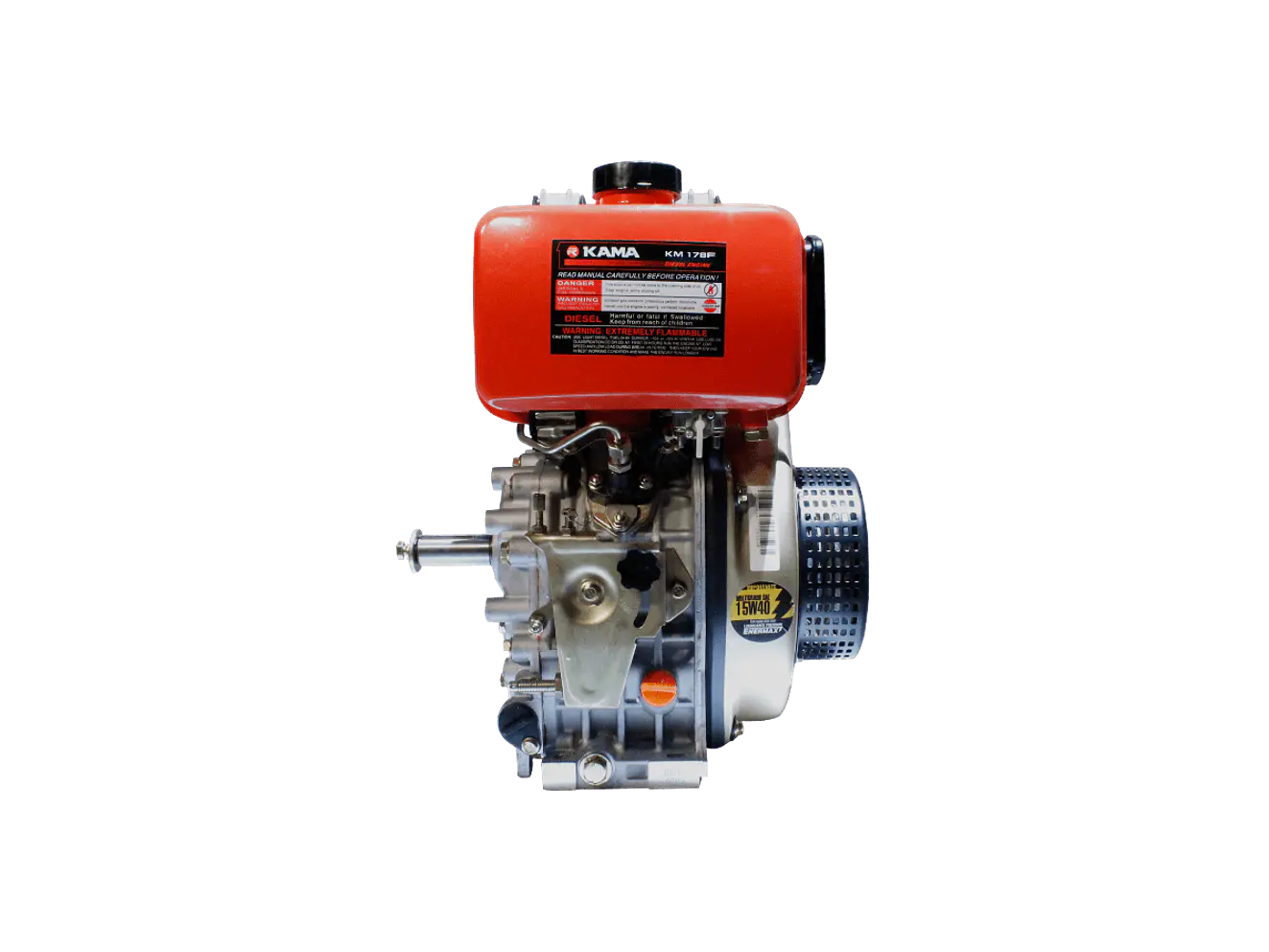 Motor Diésel Kama KM178FS 6HP 1800RPM Reductor Eje Cuña 25mm Filtro Doble - Foto 3 | aztools.co