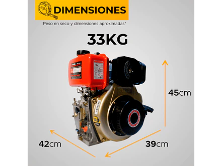 Motor Diésel Kama KM178FS 6HP 1800RPM Reductor Eje Cuña 25mm Filtro Doble - Foto 6 | aztools.co