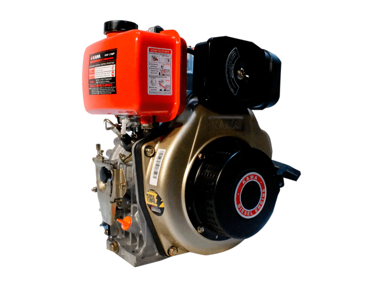 Motor Diésel Kama KM178FS 6HP 1800RPM Reductor Eje Cuña 25mm Filtro Doble - Foto 2 | aztools.co