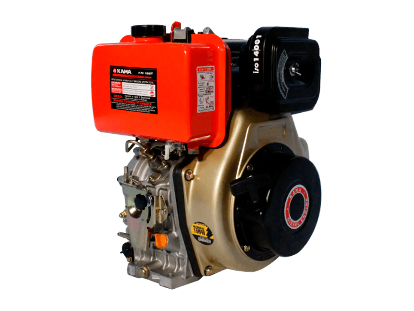 Motor Diésel Kama KM186FAPK 10HP 3600RPM Eje Cuña-Rosca 1” Filtro Doble - Foto 4 | aztools.co