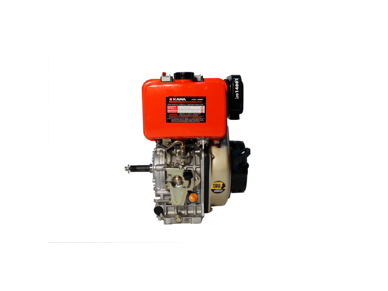 Motor Diésel Kama KM186FAPK 10HP 3600RPM Eje Cuña-Rosca 1” Filtro Doble - Foto 5 | aztools.co