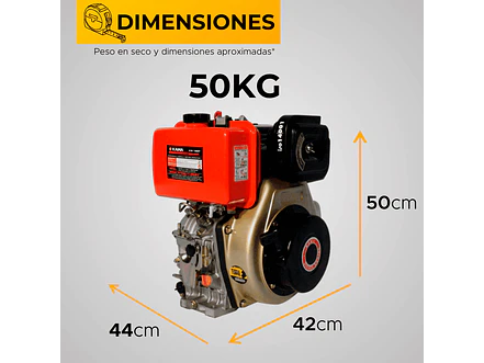 Motor Diésel Kama KM186FAPK 10HP 3600RPM Eje Cuña-Rosca 1” Filtro Doble - Foto 7 | aztools.co