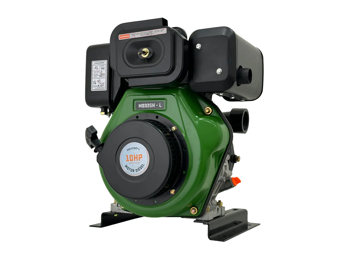 Motobomba Alta Presión Diésel Ecomax MBD20H-L Motor 10HP 70m 520LPM 2x2 - Foto 1 | aztools.co