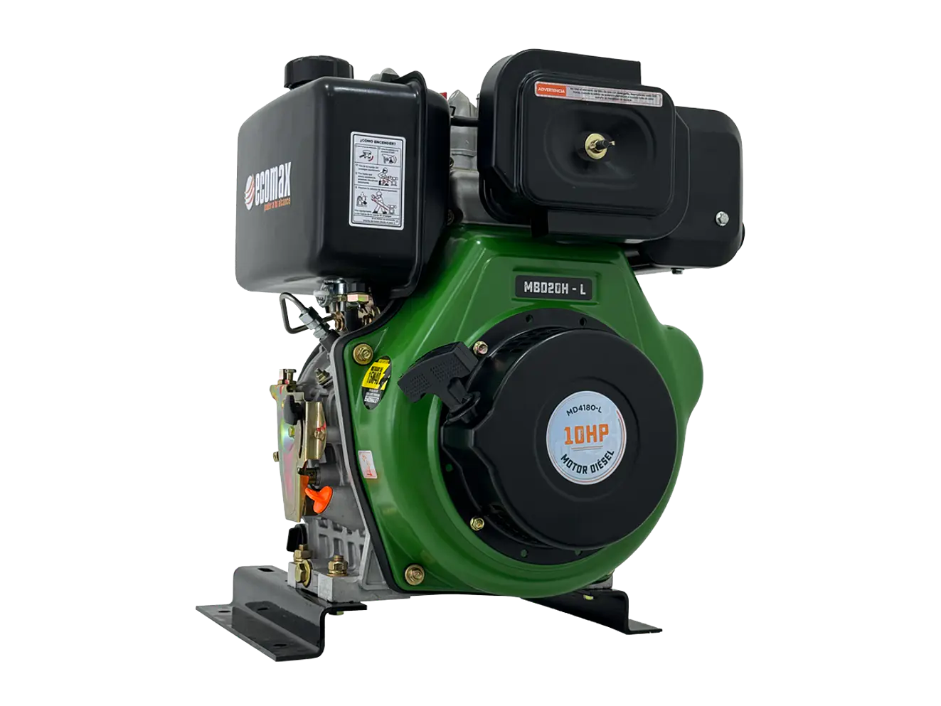 Motobomba Alta Presión Diésel Ecomax MBD20H-L Motor 10HP 70m 520LPM 2x2 - Foto 6 | aztools.co