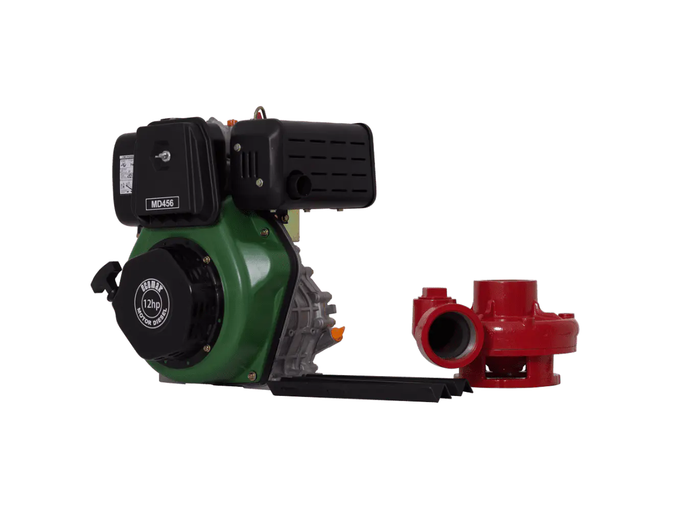 Motobomba Alta Presión Diésel Ecomax MD456-3HY-RD Desensamblada 12HP 85m 900LPM - Foto 2 | aztools.co
