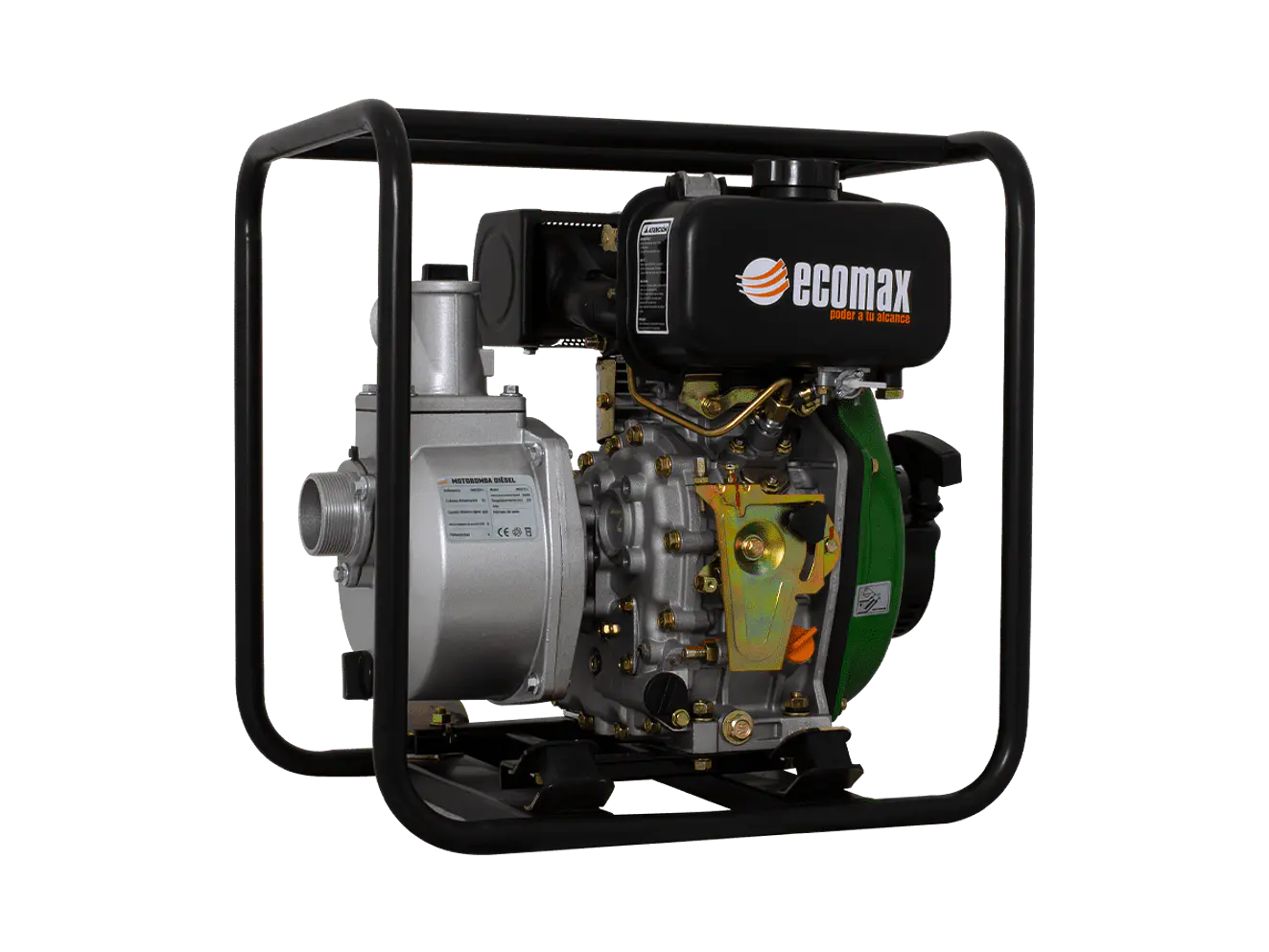 Motobomba Caudal Autocebante Diésel Ecomax MBD50-L Motor 4HP 600LPM 2x2 - Foto 2 | aztools.co