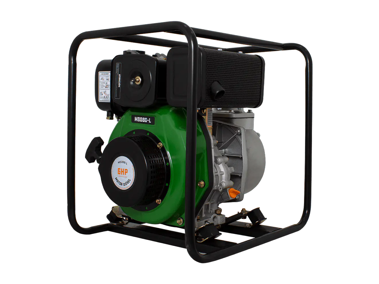 Motobomba Caudal Autocebante Diésel Ecomax MBD80-L Motor 6HP 1000LPM 3x3 - Foto 3 | aztools.co