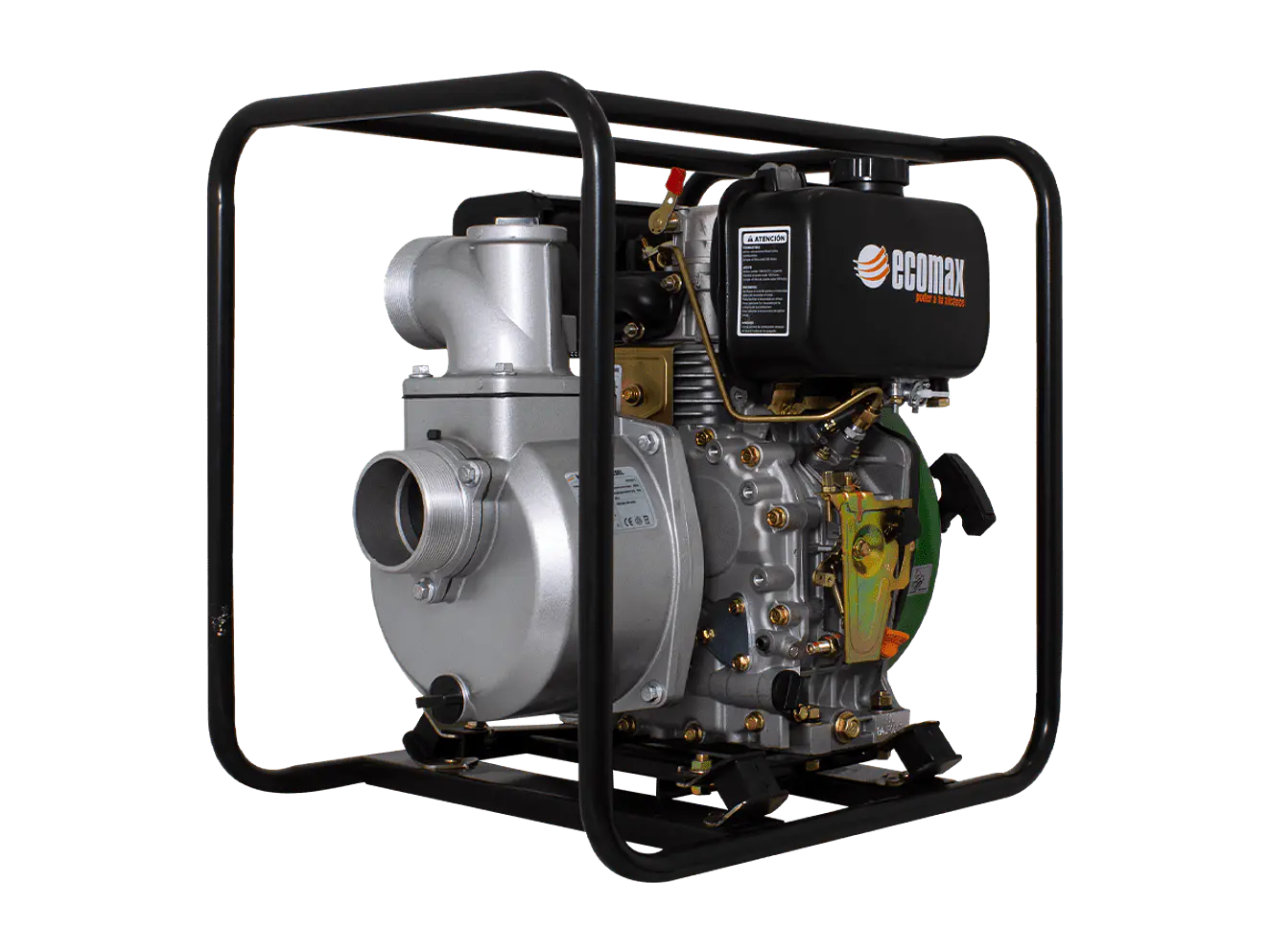 Motobomba Caudal Autocebante Diésel Ecomax MBD80-L Motor 6HP 1000LPM 3x3 - Foto 4 | aztools.co