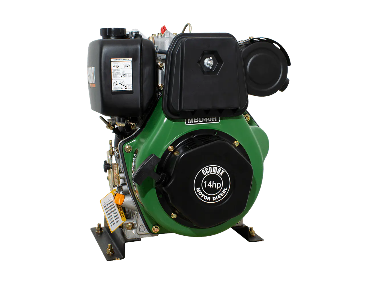 Motobomba Alto Caudal Hierro Diésel Ecomax MBD40H-G 14HP 2200LPM 4x4 - Foto 2 | aztools.co