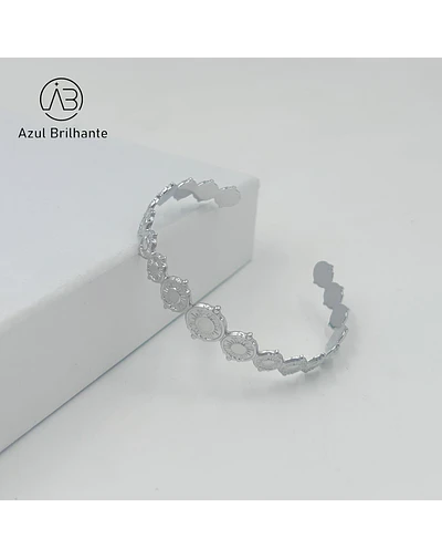 Bangle com Decoração- Aço