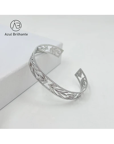Bangle com Decoração- Aço