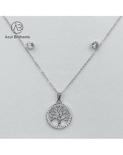 Set Colar & Brincos Árvore Da Vida