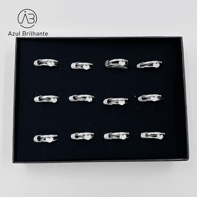Aneis de Coração- Caixa de 12 Peças 2