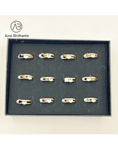 Aneis de Coração- Caixa de 12 Peças