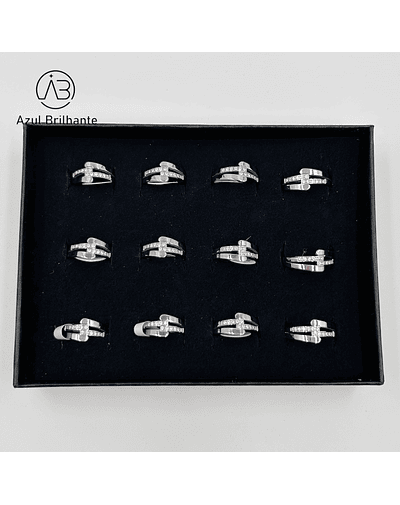 Aneis Assimétricas- Caixa de 12 Peças