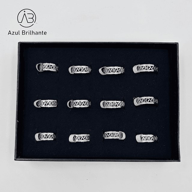 Aneis com Corações- Caixa de 12 Peças 2