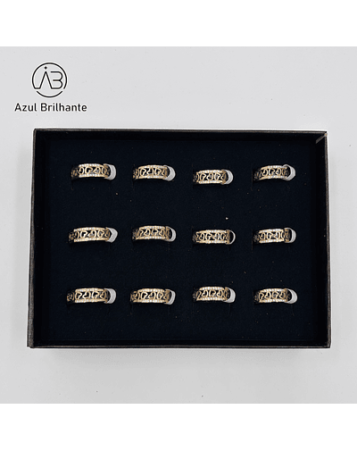 Aneis com Corações- Caixa de 12 Peças