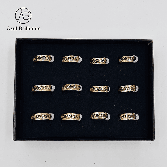 Aneis com Corações- Caixa de 12 Peças 1