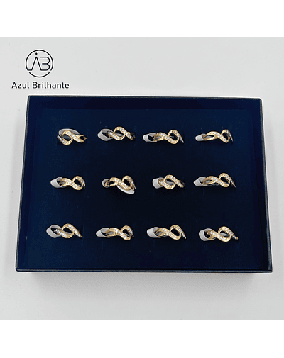 Aneis com Brilho- Caixa de 12 Peças
