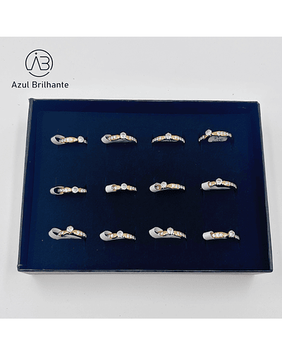 Aneis com Brilhos- Caixa de 12 Peças
