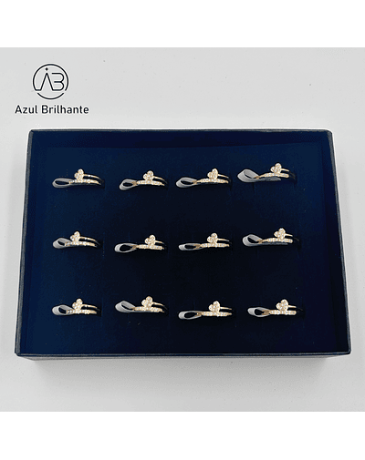 Aneis de Coração- Caixa de 12 Peças
