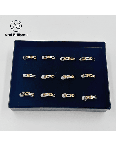 Aneis com Brilhos- Caixa de 12 Peças