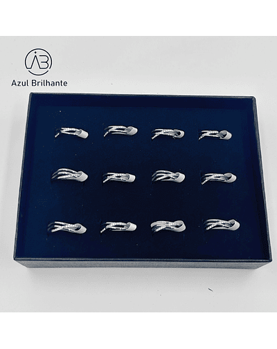 Aneis com Brilhos- Caixa de 12 Peças